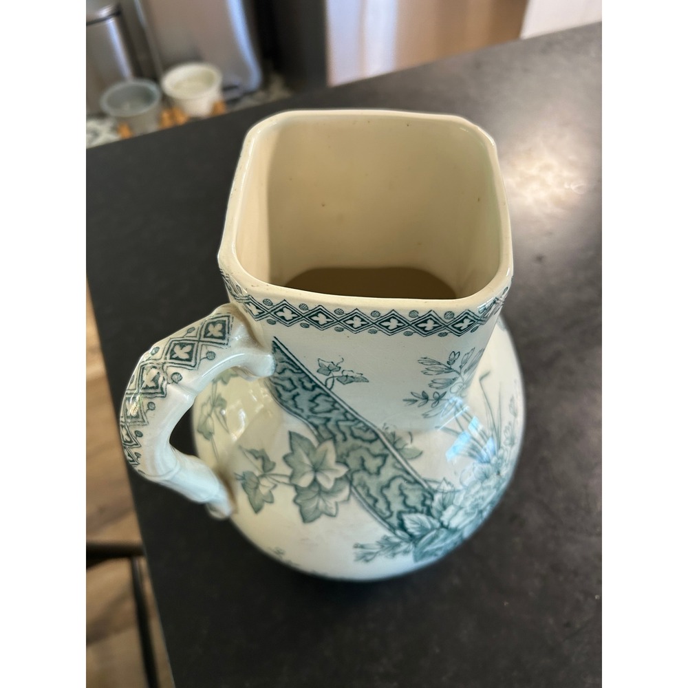 Antique GW Turner & Sons Benedict Pitcher Transferware Tunstall 1880s - Picture 2 of 5